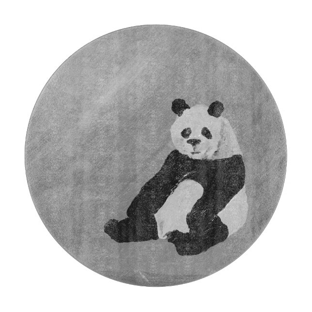 Hola, Panda! Tabla de cortar redonda (Anverso)