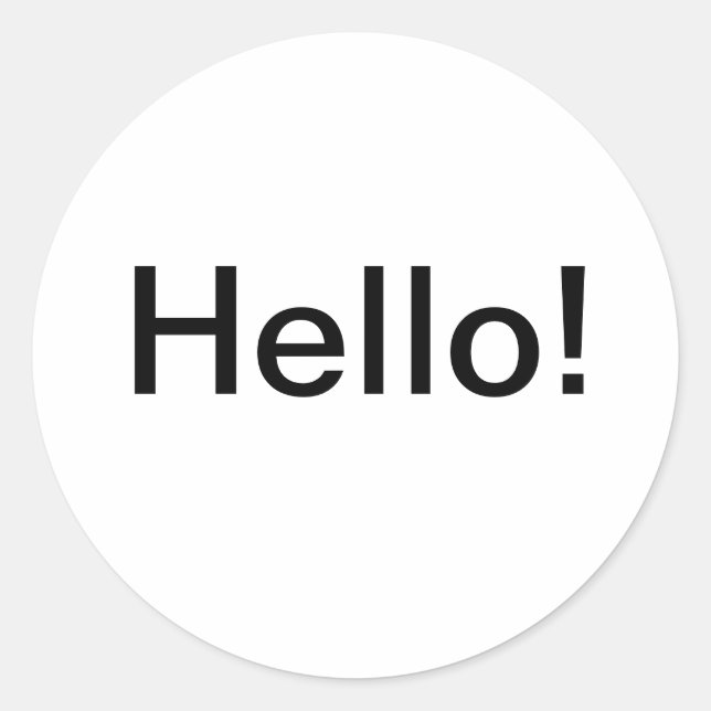 Hola pegatina (Anverso)