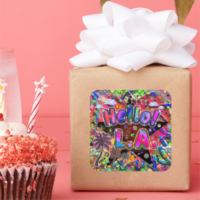 ¡Hola! Pegatina de Los Ángeles! (Fiesta)