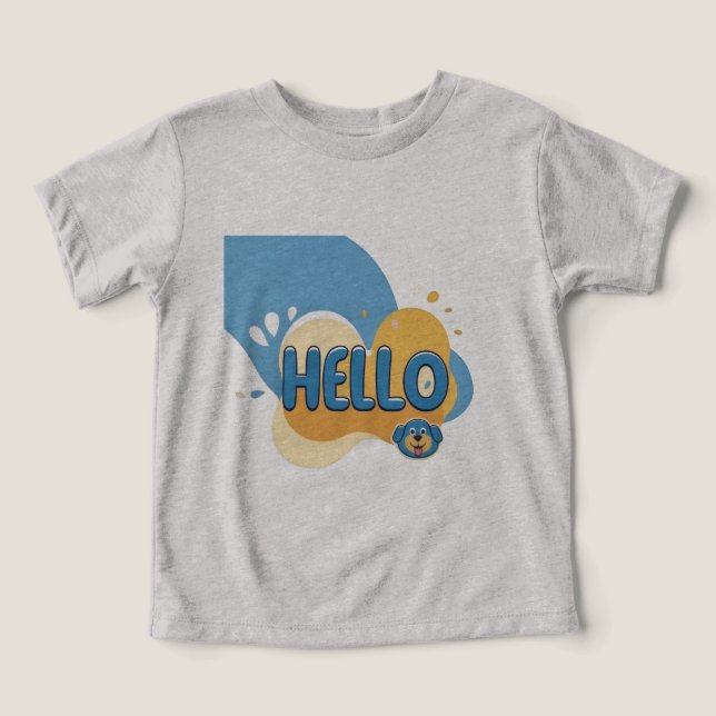 Hola Personalizado de perro Camiseta gráfica (Diseño delantero )