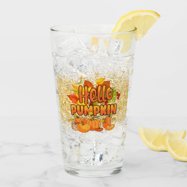 Hola Personalizar de calabaza de otoño (Reverso (hielo))