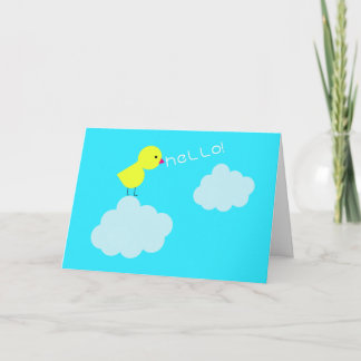 ¡Hola polluelo! Tarjeta de felicitación