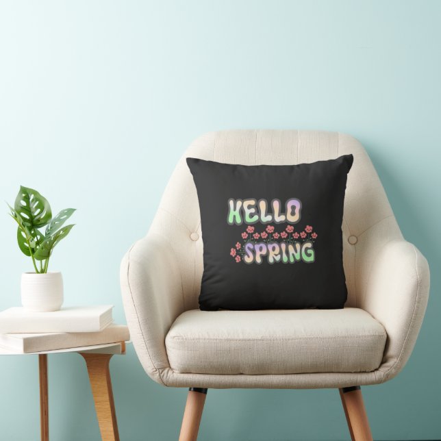 Hola Primavera | Almohada Decorativa Floral Fresca (Silla)