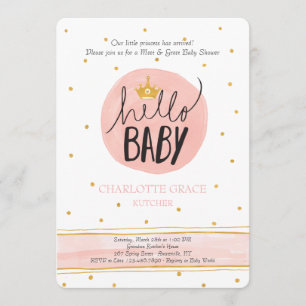 Hola princesa Meet y saluda la invitación