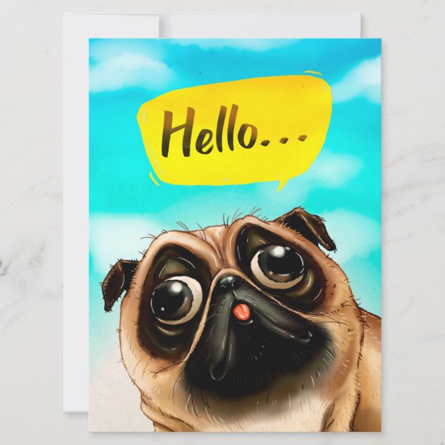 Hola Pug Gift Idea, Dueño de Pug, Perro Lover Rega (Anverso)