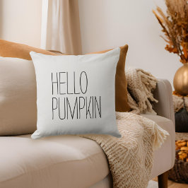 Hola Pumpkin Cojín decorativo moderno de granja