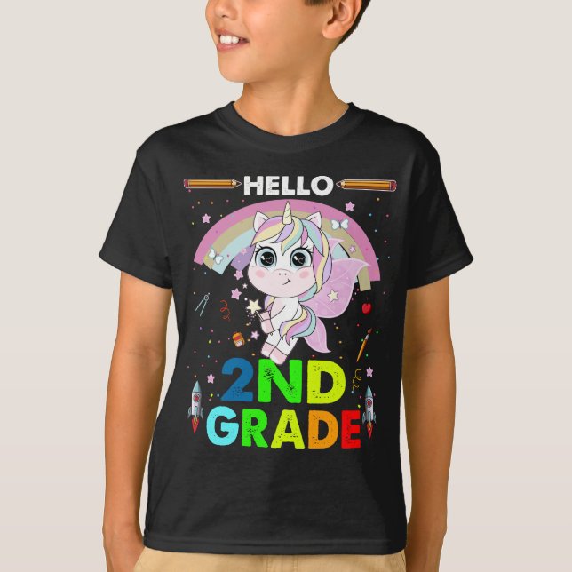 Hola Segundo Grado De Camiseta De Segundo Grado De (Anverso)