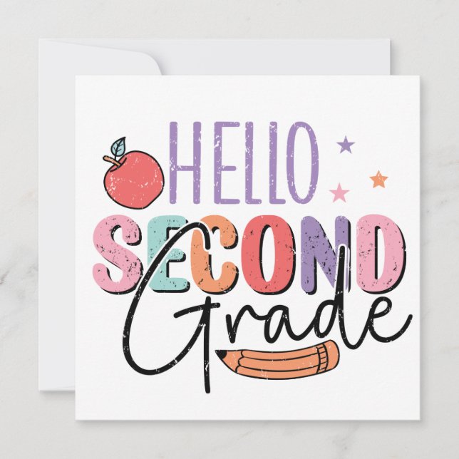 Hola segundo grado de vuelta a la escuela (Anverso)