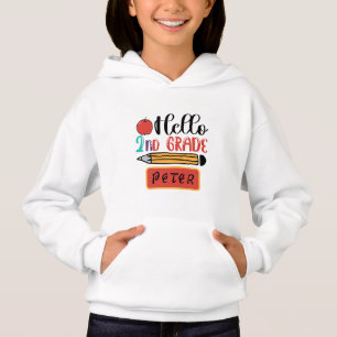 Hola segundo grado personalizado de vuelta a la di
