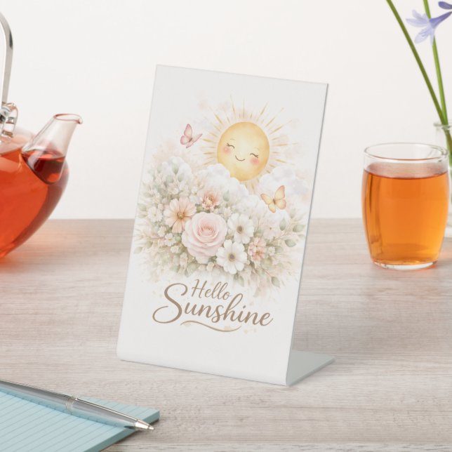 Hola Señal de Mesa Floral Sunshine – Fiesta de Pri (In Situ)