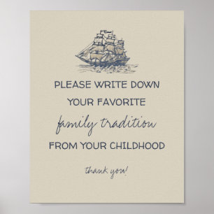 ¡Hola! señal de tradiciones familiares náuticas vi