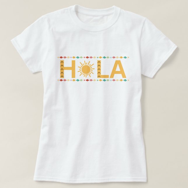 Hola Shirt, Español Hola Tshirt, Hola Camisa Españ (Diseño del anverso)