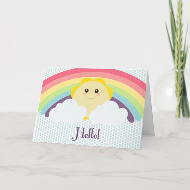 ¡Hola sol! Tarjeta de felicitación (Anverso)