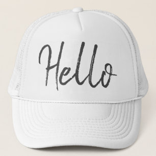 Hola sombrero de béisbol blanco trendy