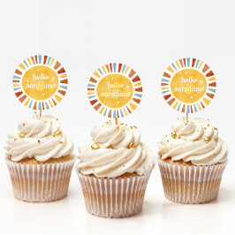 Hola Sonshine Boho Baby Shower Sun Burst Pegatina