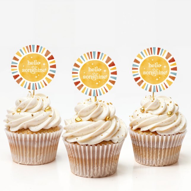 Hola Sonshine Boho Baby Shower Sun Burst Pegatina (Subido por el creador)