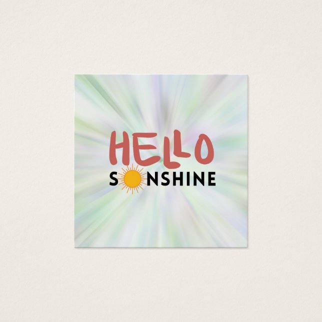 Hola Sonshine, Sun Rays, vibraciones de verano (Anverso)