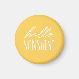 Hola Sunshine Imán Amarillo Soleado