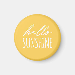 Hola Sunshine Imán Amarillo Soleado
