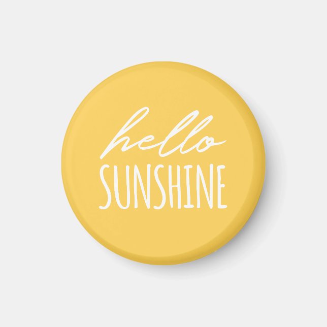 Hola Sunshine Imán Amarillo Soleado (Frente)