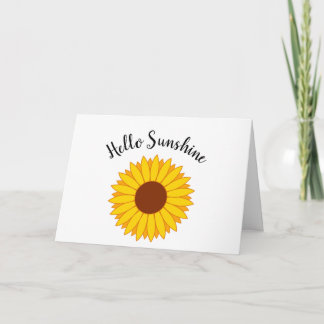 Hola Sunshine - tarjeta girasol