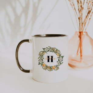 Hola Sunshine   Taza de café con monograma de cítr