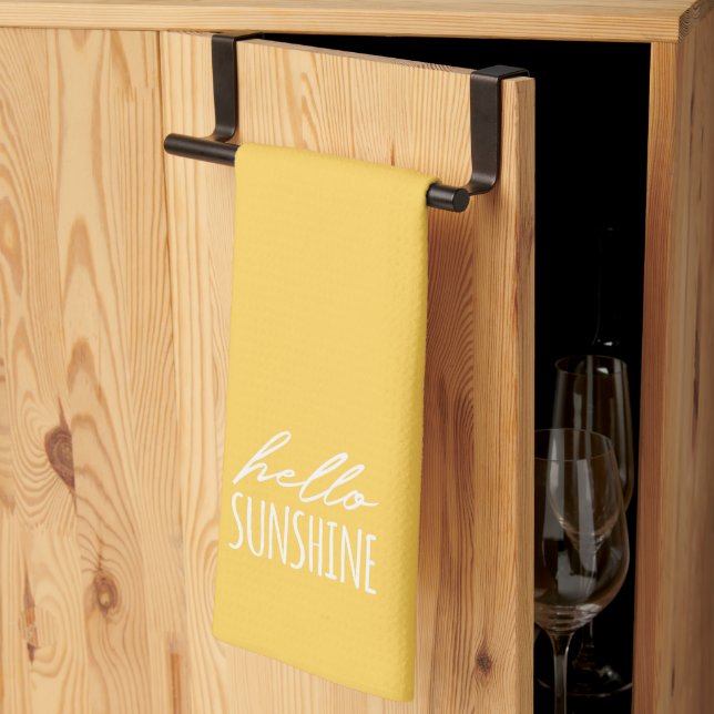 Hola Sunshine Yellow Summer Kitchen Toalla (Pliegue de tercios)