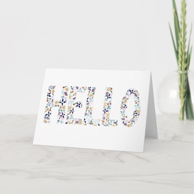 "HOLA" tarjeta de felicitación (Anverso)