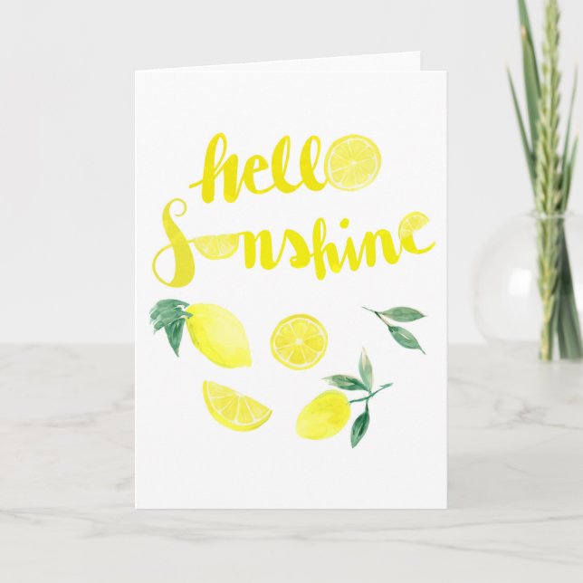 Hola tarjeta de felicitación de los limones de la (Anverso)