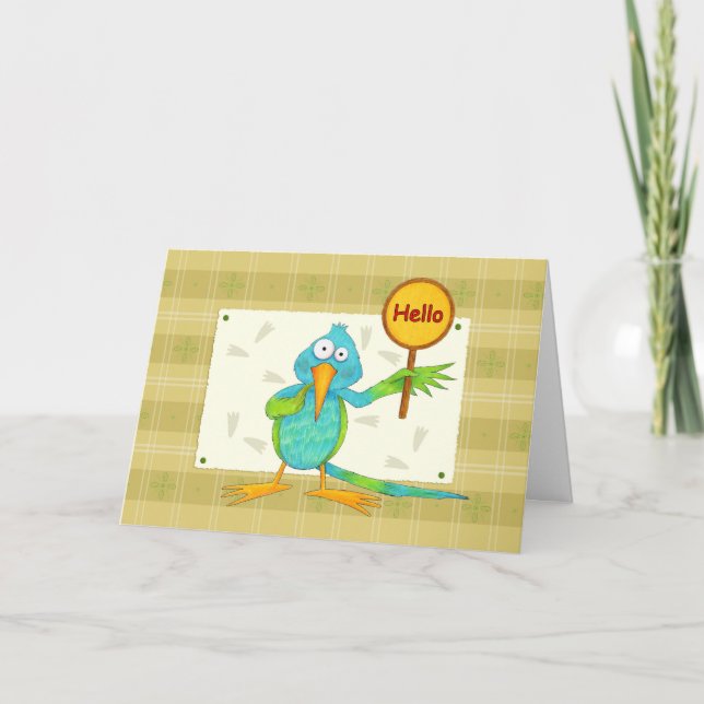 Hola tarjeta de felicitación del colibrí (Anverso)