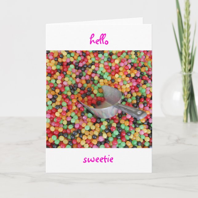 Hola tarjeta de felicitación del Sweetie (Anverso)