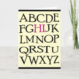 ¡Hola! Tarjeta de felicitación, en blanco dentro