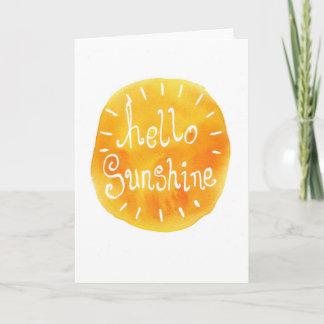 Hola tarjeta de la sol
