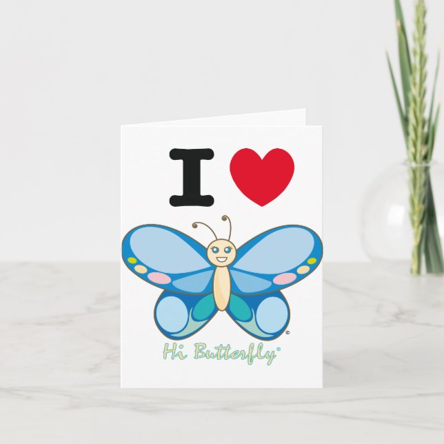 Hola tarjeta de nota de Butterfly® (Anverso)