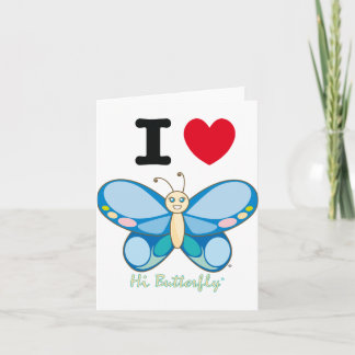 Hola tarjeta de nota de Butterfly®