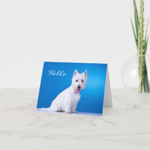 Hola tarjeta de nota West Highland Terrier Blank