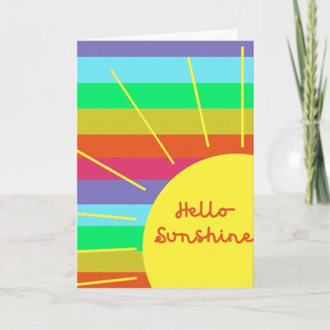 Hola tarjeta de saludo Sunshine (Anverso)