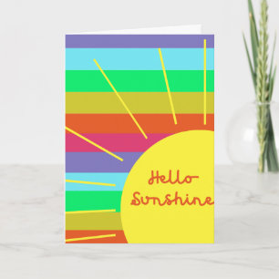 Hola tarjeta de saludo Sunshine
