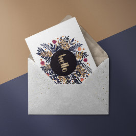 Hola tarjeta de vibraciones de otoño