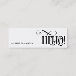 ¡Hola! Tarjeta de visita blanca