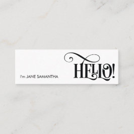 ¡Hola! Tarjeta de visita blanca