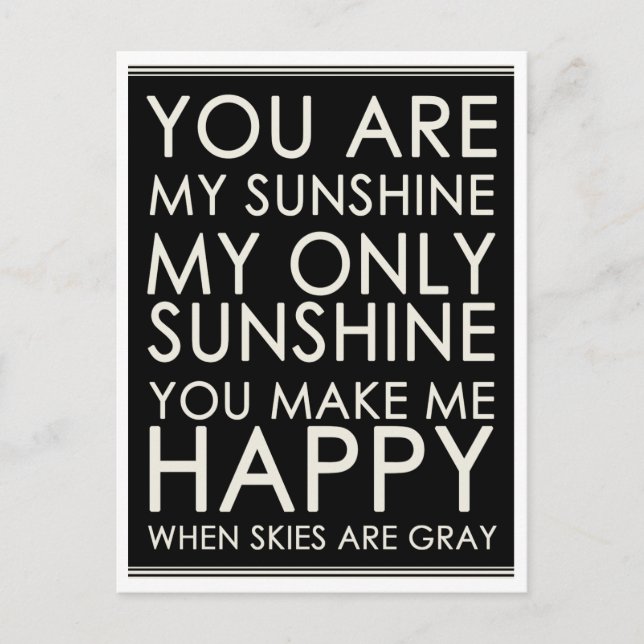 Hola, tarjeta postal en blanco de cita motivaciona (Anverso)