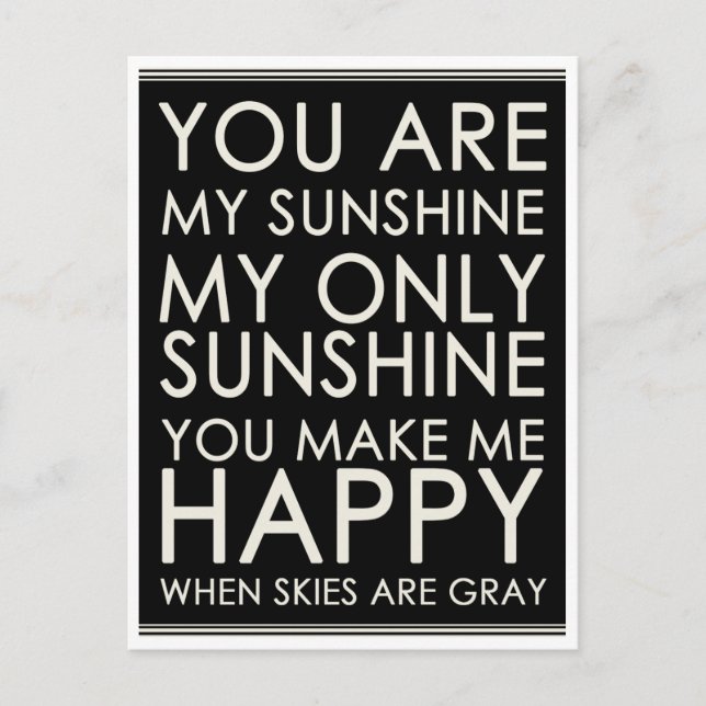 Hola, tarjeta postal en blanco de cita motivaciona (Anverso)