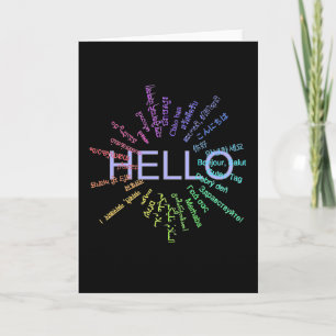 Hola tarjetas de felicitación (de la lengua multi)
