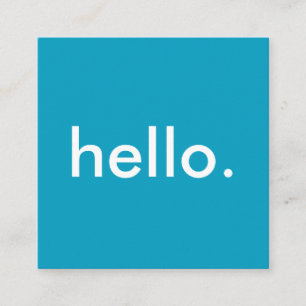 Hola tarjetas de visita cuadradas