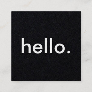 Hola tarjetas de visita cuadradas