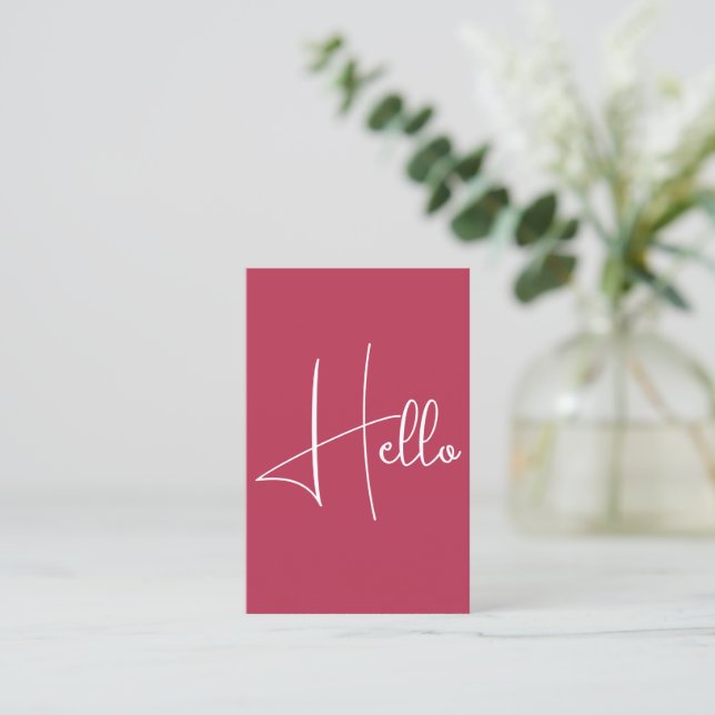 Hola tarjetas de visita Elegante vertical moderno (Anverso de pie)