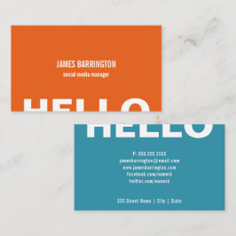 HOLA TARJETAS DE VISITA PARTIDAS TRULLO ANARANJADO