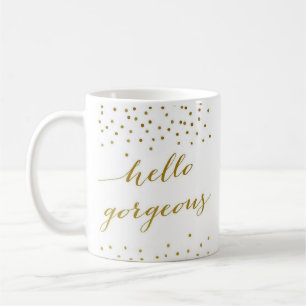 "Hola" - taza blanca clásica magnífica