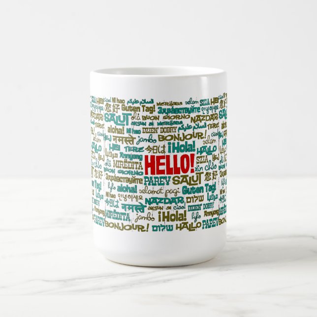 Hola taza (de la lengua multi) (Centro)